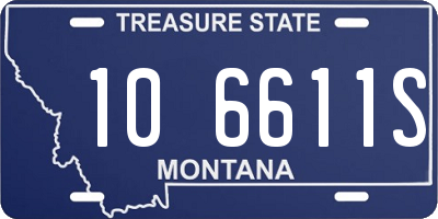 MT license plate 106611S