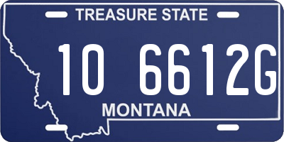 MT license plate 106612G