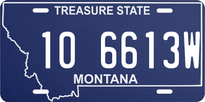 MT license plate 106613W