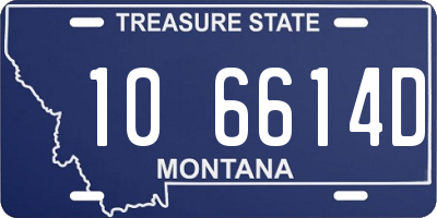 MT license plate 106614D