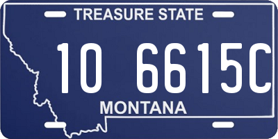 MT license plate 106615C