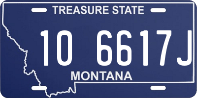 MT license plate 106617J