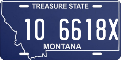 MT license plate 106618X