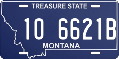 MT license plate 106621B