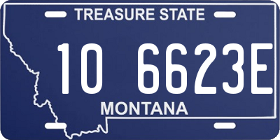 MT license plate 106623E