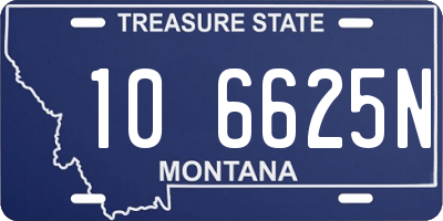 MT license plate 106625N