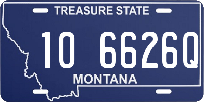 MT license plate 106626Q