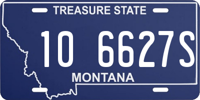 MT license plate 106627S