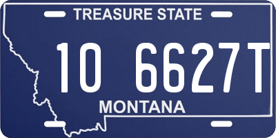 MT license plate 106627T