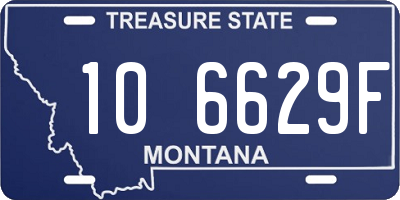 MT license plate 106629F