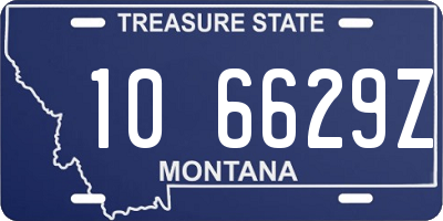 MT license plate 106629Z