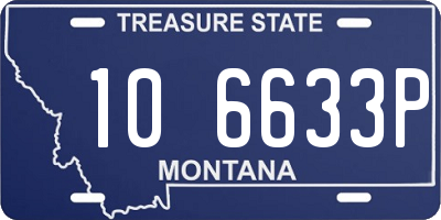 MT license plate 106633P