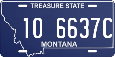 MT license plate 106637C