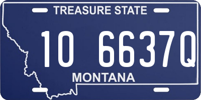 MT license plate 106637Q