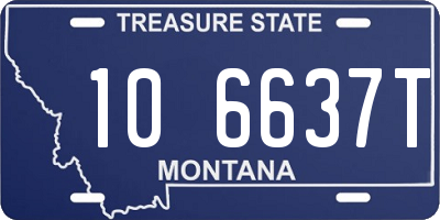 MT license plate 106637T