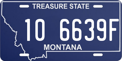 MT license plate 106639F