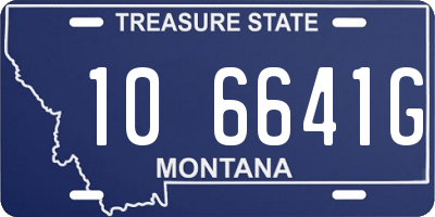 MT license plate 106641G
