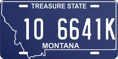 MT license plate 106641K