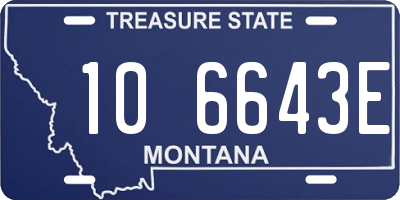 MT license plate 106643E
