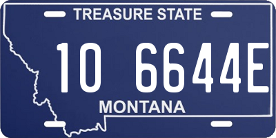 MT license plate 106644E