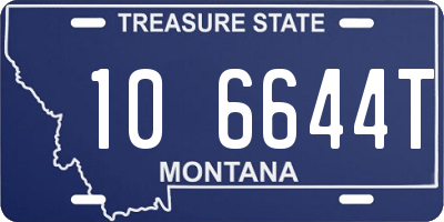 MT license plate 106644T