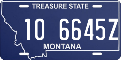 MT license plate 106645Z