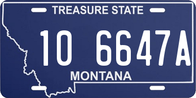 MT license plate 106647A