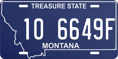 MT license plate 106649F