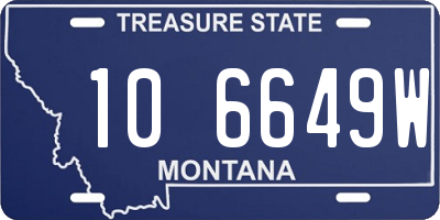 MT license plate 106649W