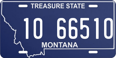 MT license plate 106651O