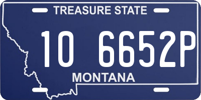 MT license plate 106652P