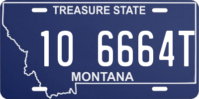 MT license plate 106664T