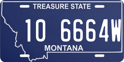 MT license plate 106664W