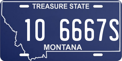 MT license plate 106667S