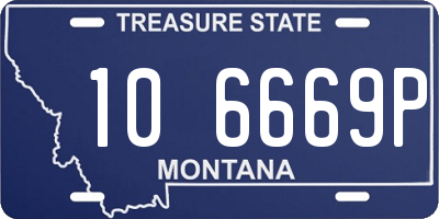 MT license plate 106669P