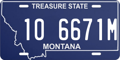 MT license plate 106671M