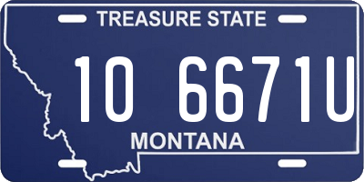 MT license plate 106671U