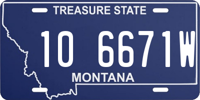 MT license plate 106671W