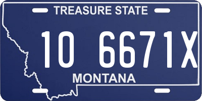 MT license plate 106671X