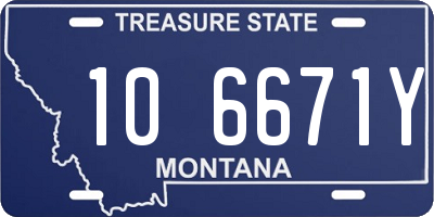 MT license plate 106671Y