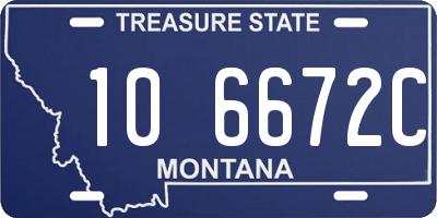 MT license plate 106672C