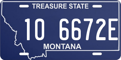 MT license plate 106672E