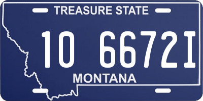 MT license plate 106672I