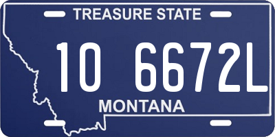 MT license plate 106672L