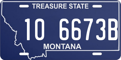 MT license plate 106673B