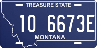 MT license plate 106673E