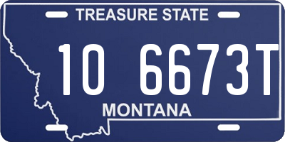 MT license plate 106673T