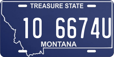 MT license plate 106674U