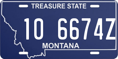 MT license plate 106674Z