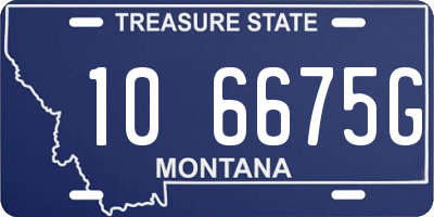 MT license plate 106675G